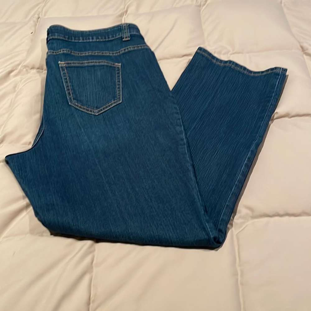 Croft & Barrow straight leg jeans. Size 14 petite.